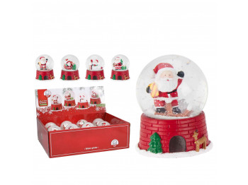 Новогодные декоративные аксессуары KOOPMAN WATERBALL 85MM SANTA 4ASS (547154) (AMA004030)