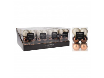 Ամանորյա դեկորատիվ առարկաներ KOOPMAN XMAS BALL 12X60MM AMBER (098915) (AVS100640)