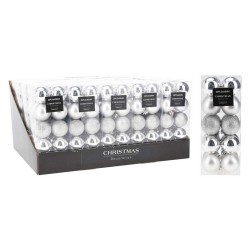 N/y decorate objects KOOPMAN XMAS BALL 20X 40MM SILVER (097741) (AVS100210)