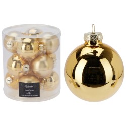 Ամանորյա դեկորատիվ առարկաներ KOOPMAN XMAS BALL 60MM S12 GOLD (910296) (ARB103500)