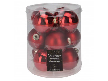 Ամանորյա դեկորատիվ առարկաներ KOOPMAN XMAS BALL 60MM S12 RED (910401) (ARB103520)