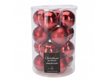 N/y decorate objects KOOPMAN XMAS BALL 80MM S16 RED (163774) (ARB105020)