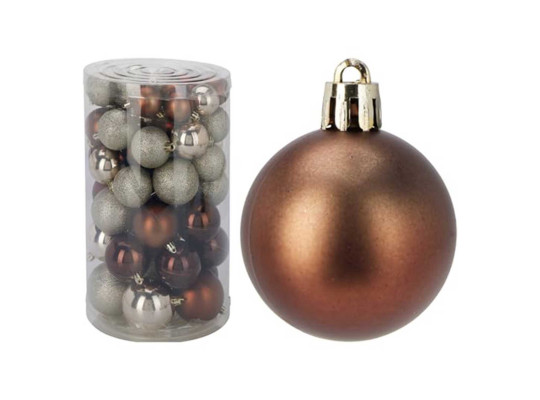 Новогодные декоративные аксессуары KOOPMAN XMAS BALLS SET 60PCS AMBER (697309) (ACS300440)