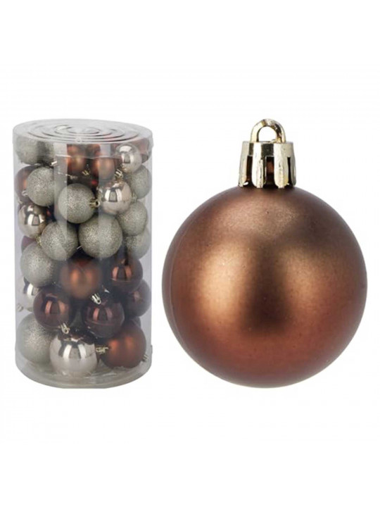 Новогодные декоративные аксессуары KOOPMAN XMAS BALLS SET 60PCS AMBER (697309) (ACS300440)