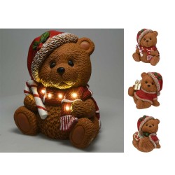 Ամանորյա դեկորատիվ առարկաներ KOOPMAN XMAS BEAR LED 29CM 3ASS (102872) (ALX630840)