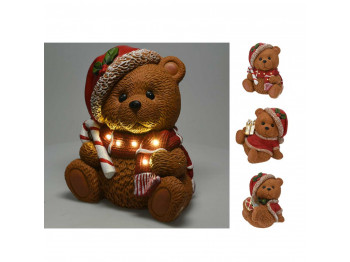 Ամանորյա դեկորատիվ առարկաներ KOOPMAN XMAS BEAR LED 29CM 3ASS (102872) (ALX630840)