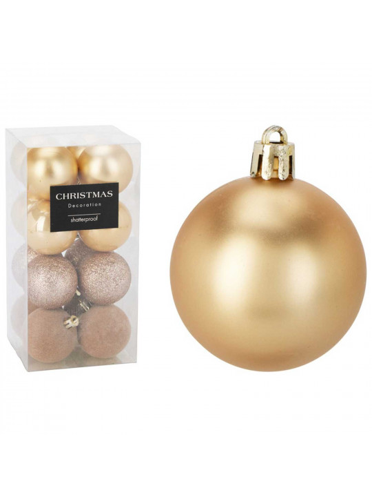 Ամանորյա դեկորատիվ առարկաներ KOOPMAN XMASBALL 5CM SET16 GOLD (702362) (CAN310010)