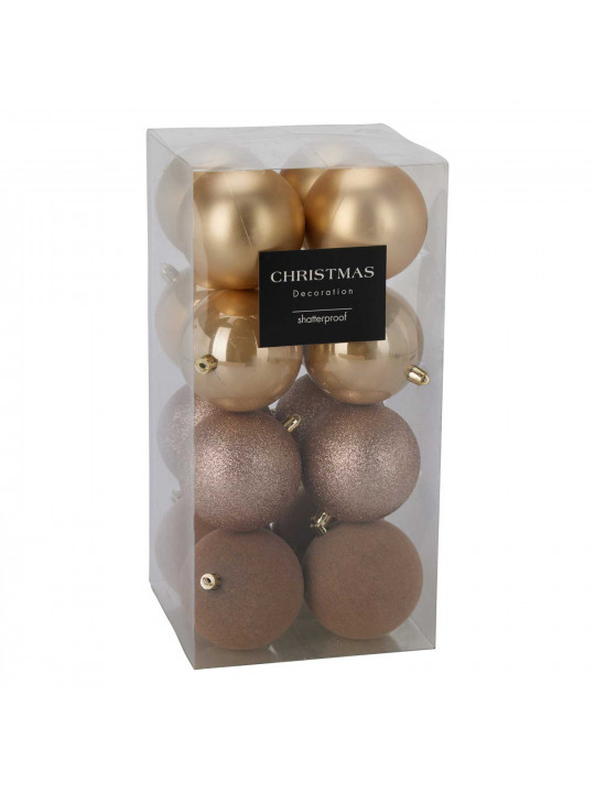 Новогодные декоративные аксессуары KOOPMAN XMASBALL 6CM SET16 GOLD (703376) (CAN310110)