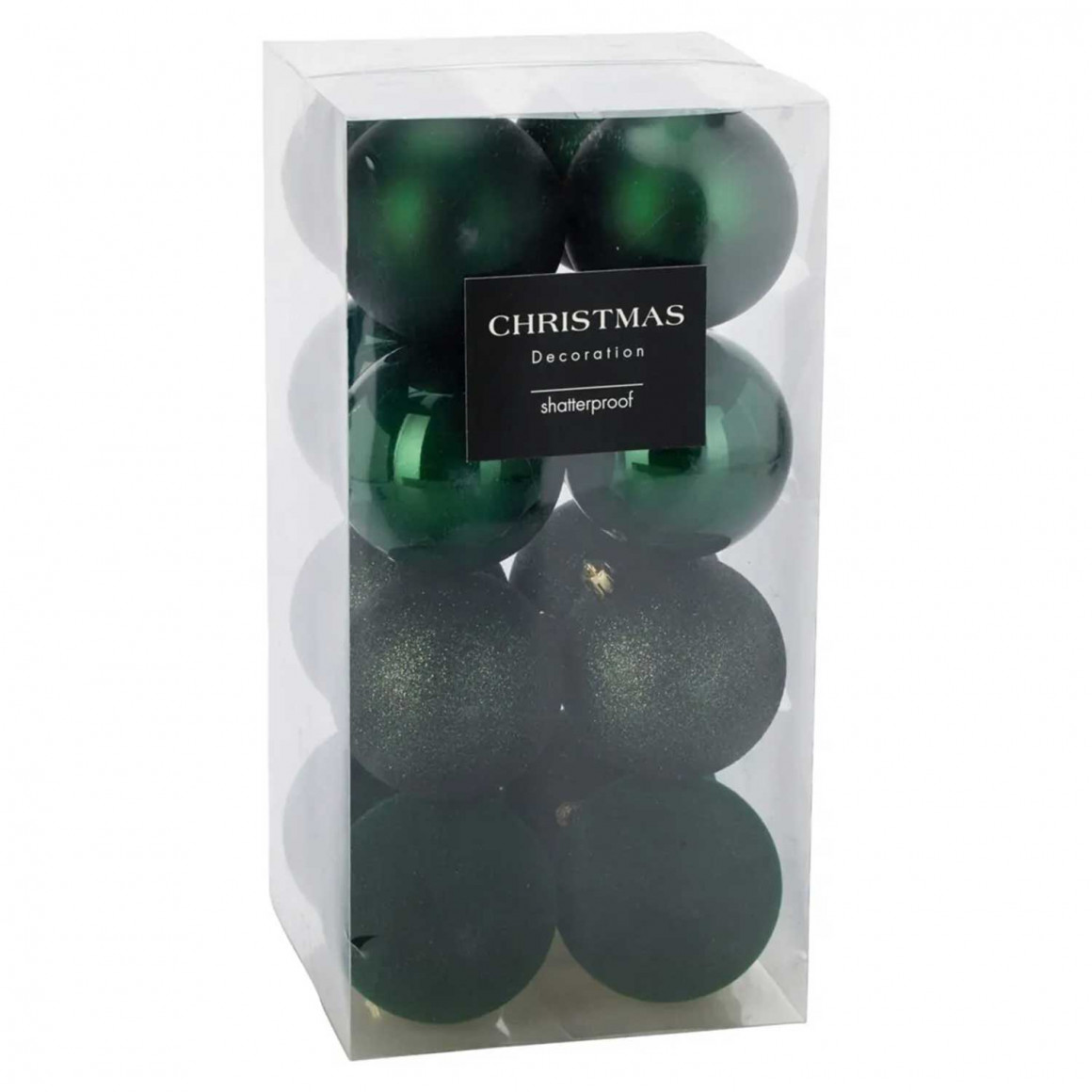 N/y decorate objects KOOPMAN XMASBALL 8CM SET16 GREEN (703147) (CAN310230)