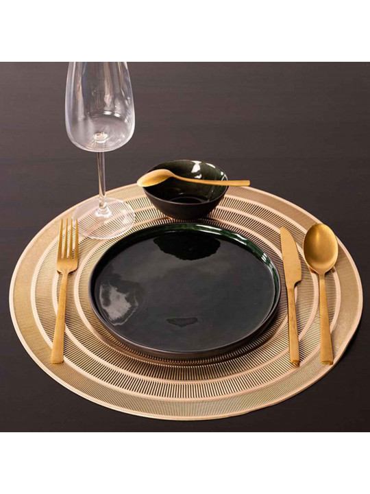 Սպասքի տակդիր TISECO ZZ0537GOLD CAPELINNI  ROUND 39.5CM 