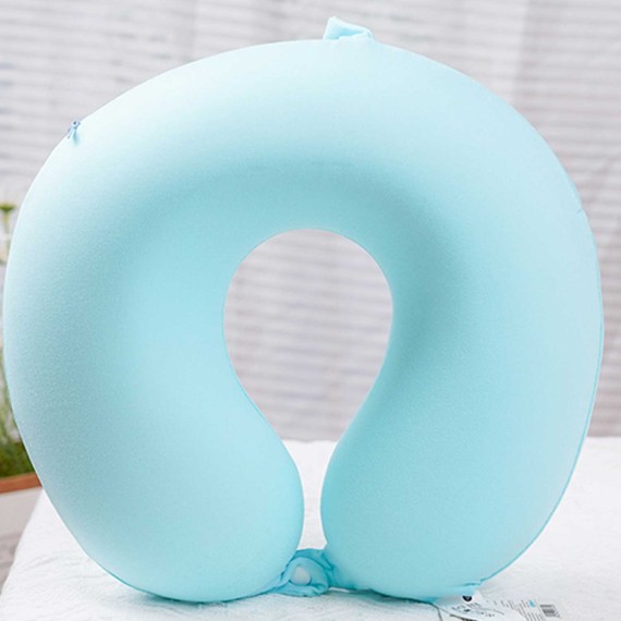 Բարձ պարանոցի XIMI 6941963927109 SIMPLE SOLID COLOR MILK SILK MEMORY FOAM U SHAPED PILLOW (BLUE) (927109)
