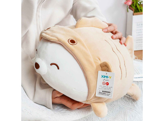 Мягкая игрушка XIMI 6941963949859 LYING SERIES FISH COAT WHITE BEAR PLUSH DOLL (3949859)