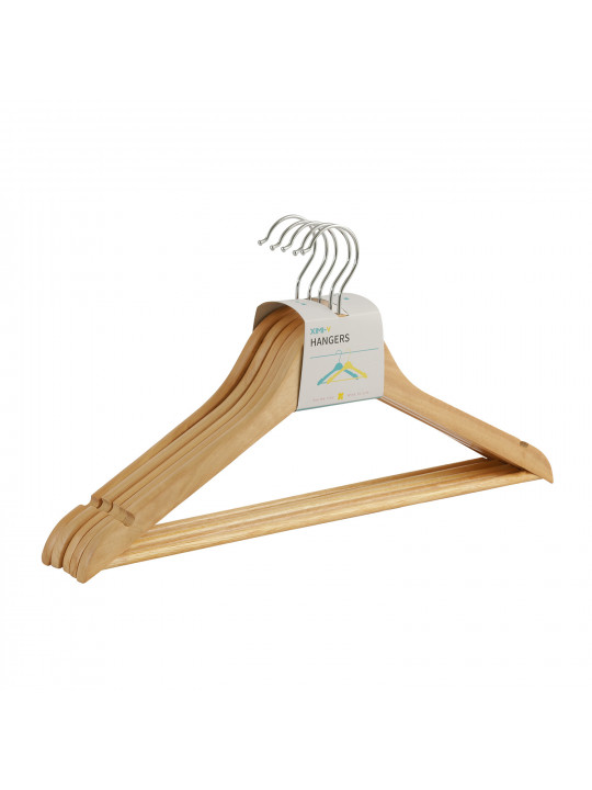Հագուստի կախիչներ XIMI 6941963962810 NATURAL WOODEN HANGERS A (5 PCS/SET) (962810)