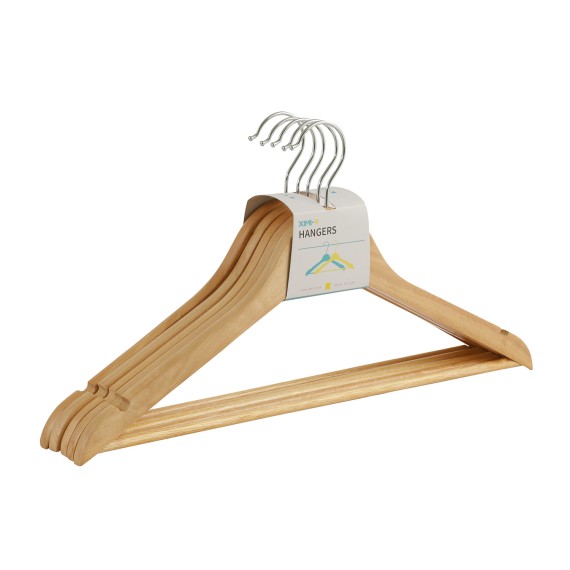 Հագուստի կախիչներ XIMI 6941963962810 NATURAL WOODEN HANGERS A (5 PCS/SET) (962810)