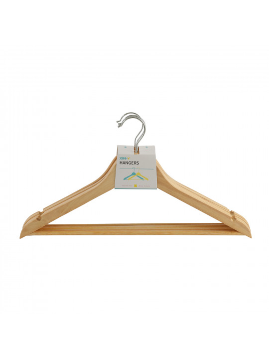 Հագուստի կախիչներ XIMI 6941963962810 NATURAL WOODEN HANGERS A (5 PCS/SET) (962810)