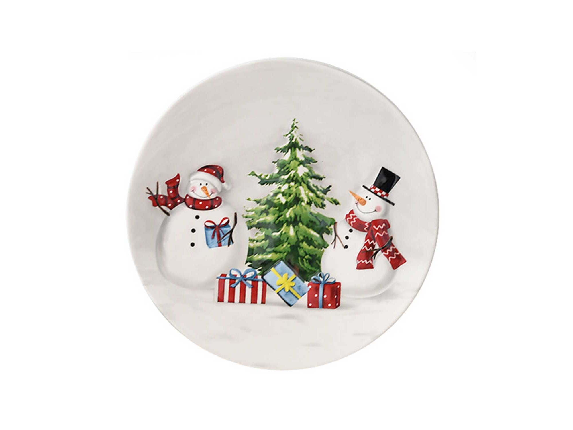 Ceramic and glass contanier XIMI 6942156222148 CHRISTMAS COUNTRY SNOWMAN SERIES ROUND PLATE (22148) Ceramic and glass contanier XIMI 6942156222148 CHRISTMAS COUNTRY SNOWMAN SERIES ROUND PLATE (22148)
