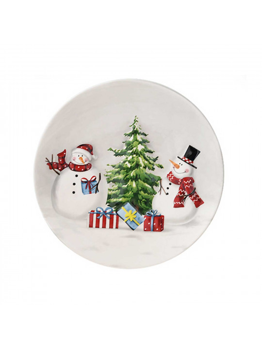 Ceramic and glass contanier XIMI 6942156222148 CHRISTMAS COUNTRY SNOWMAN SERIES ROUND PLATE (22148) Ceramic and glass contanier XIMI 6942156222148 CHRISTMAS COUNTRY SNOWMAN SERIES ROUND PLATE (22148)