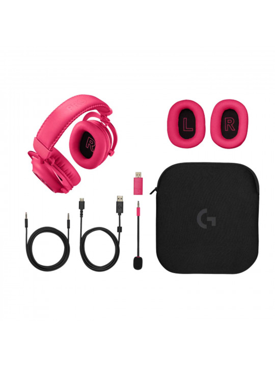 Ականջակալ LOGITECH G Pro X2 Lightspeed (Magenta) (L981-001275)