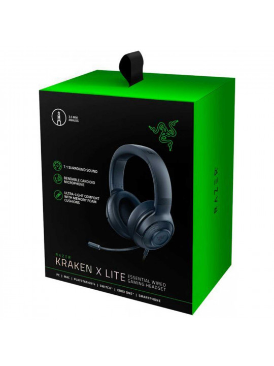 Наушник RAZER Kraken X Lite (Black) (RZ04-02950100-R3B1)