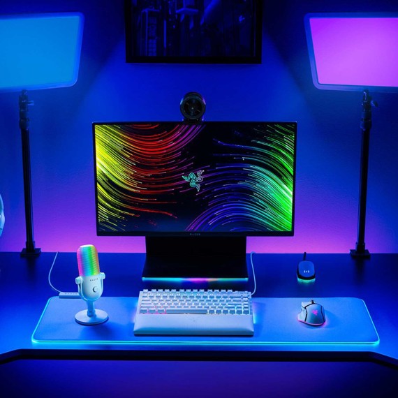 Микрофон для стриминга RAZER Seiren V3 Chroma (White) (RZ19-05060200-R3M1)