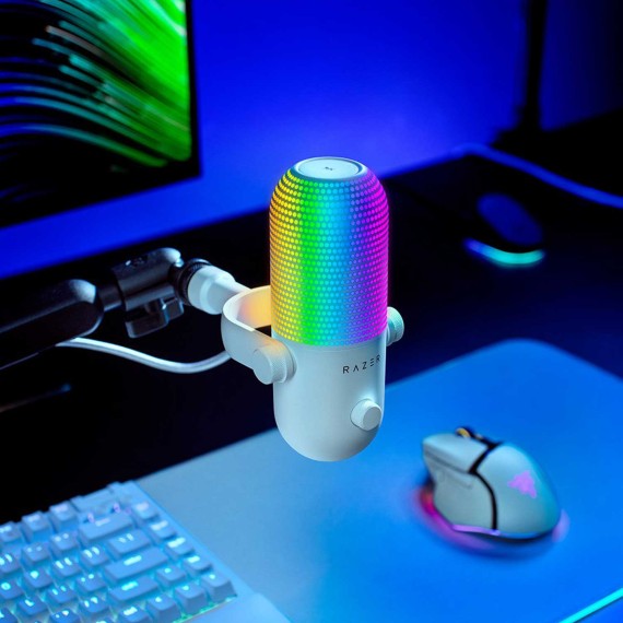 Микрофон для стриминга RAZER Seiren V3 Chroma (White) (RZ19-05060200-R3M1)