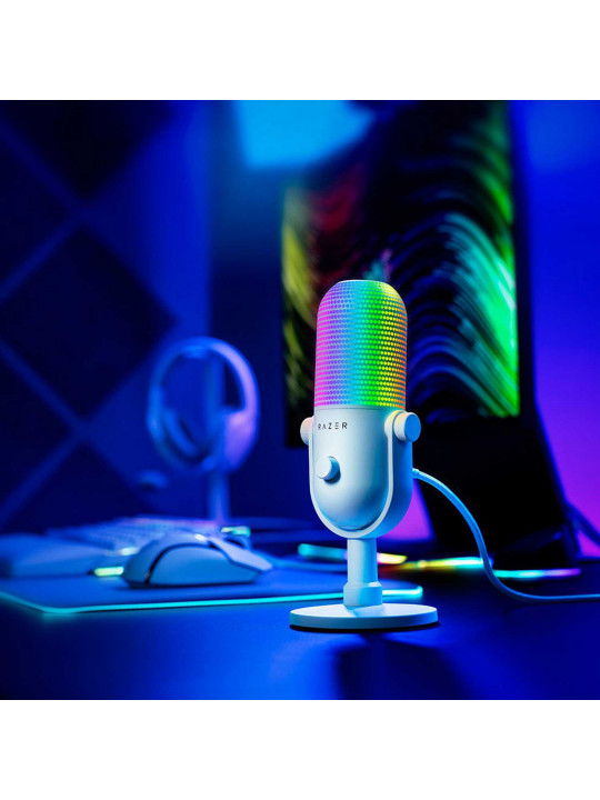 Խոսափող սթրիմինգի համար RAZER Seiren V3 Chroma (White) (RZ19-05060200-R3M1)