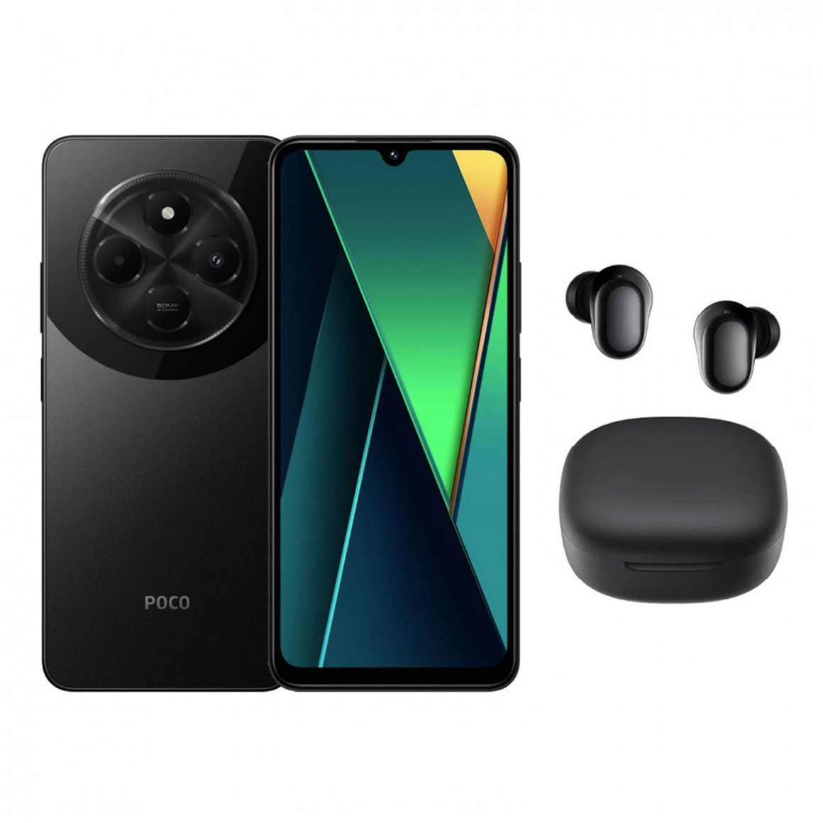 Смартфон XIAOMI POCO C75 8GB 256GB (Black)+Redmi Buds 6 Play (2410FPCC5G)