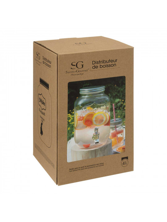 Кувшин KOOPMAN CD4100030 BEVERAGE DISPENSER GLASS 4L (386098)
