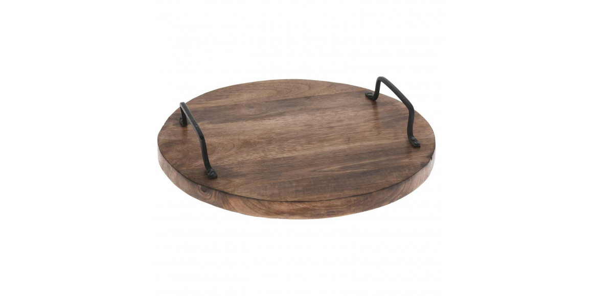 Поднос KOOPMAN A555000190 CUTTING BOARD ROUD WOOD (847578)