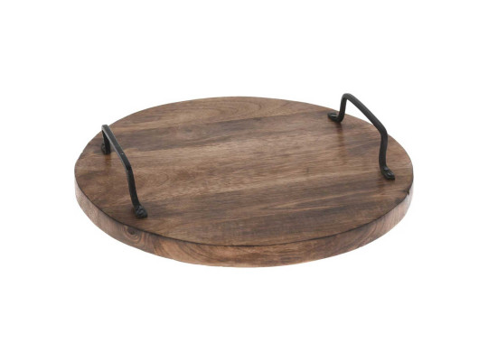 Поднос KOOPMAN A555000190 CUTTING BOARD ROUD WOOD (847578)