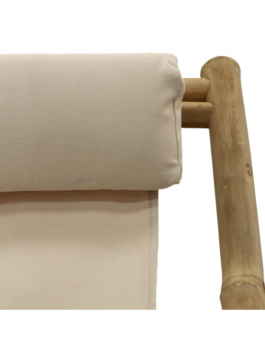 Այգու աթոռ KOOPMAN BEACH CHAIR BAMBOO OFF WHITE (VM4000030)