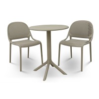 Այգու հավաքածու KOOPMAN BISTRO SET PP 3PCS LIGHT GREY (LF5000020)