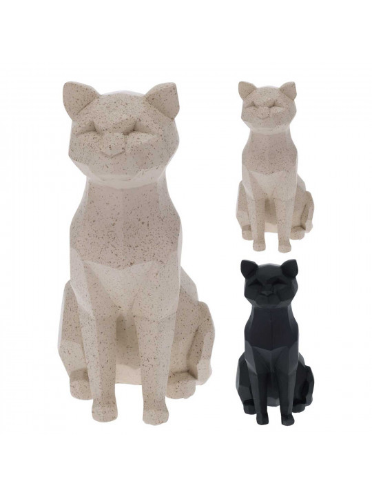 Decorate objects KOOPMAN CAT SITTING GEOMETRIC 20CM 2AS (789622) (095006050)