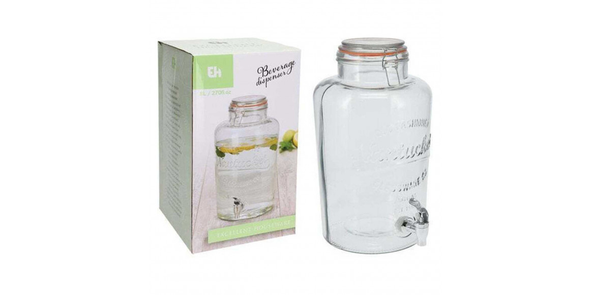 Pitcher KOOPMAN CD4100070 BEVERAGE DISPENSER GLASS 8L (645838)