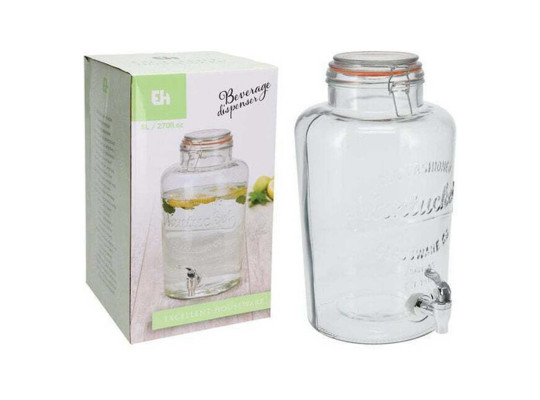 Pitcher KOOPMAN CD4100070 BEVERAGE DISPENSER GLASS 8L (645838)