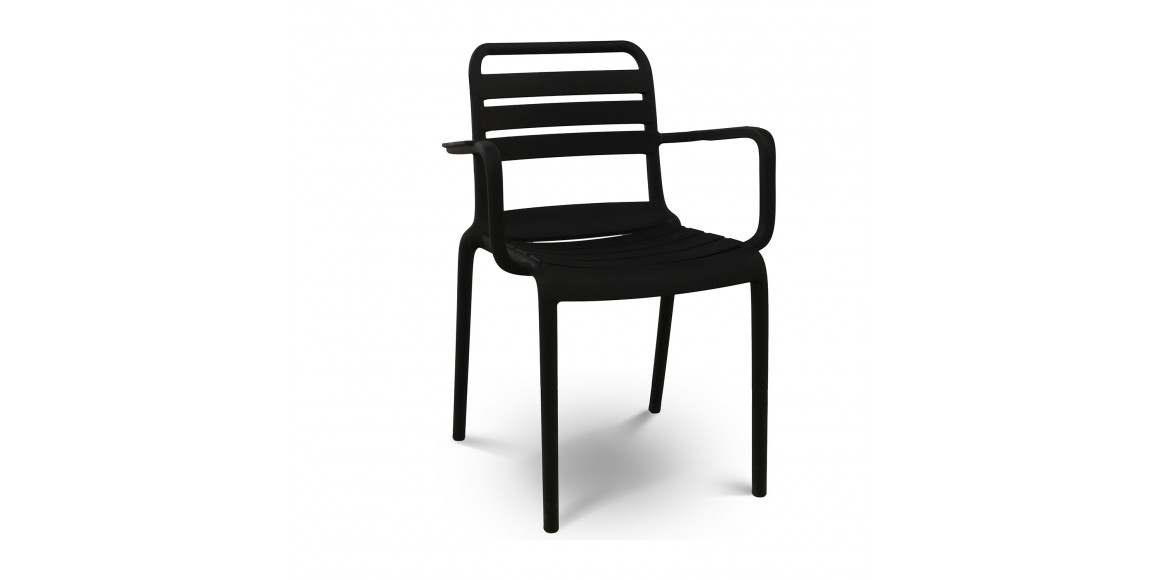 Garden chair KOOPMAN CHAIR STACKABLE PP BLACK (LF8000010)