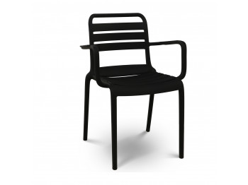 Այգու աթոռ KOOPMAN CHAIR STACKABLE PP BLACK (LF8000010)