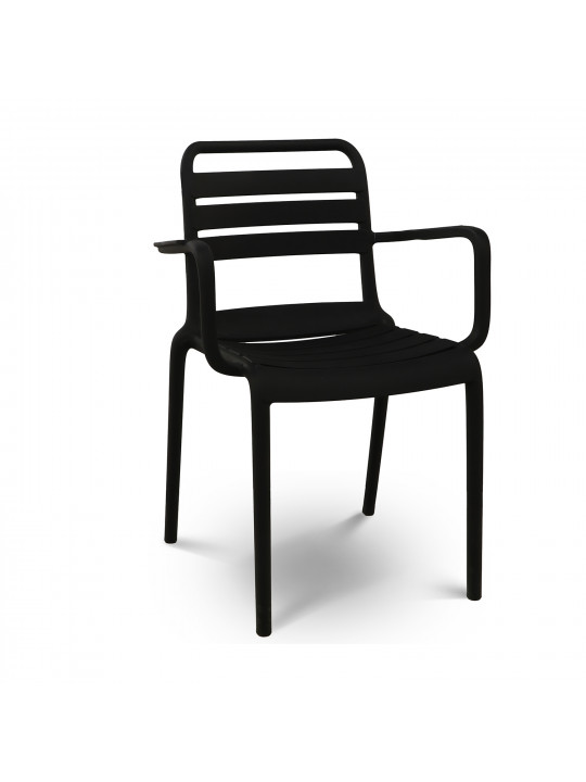 Այգու աթոռ KOOPMAN CHAIR STACKABLE PP BLACK (LF8000010)