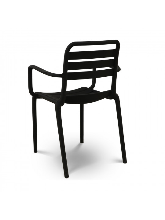Այգու աթոռ KOOPMAN CHAIR STACKABLE PP BLACK (LF8000010)