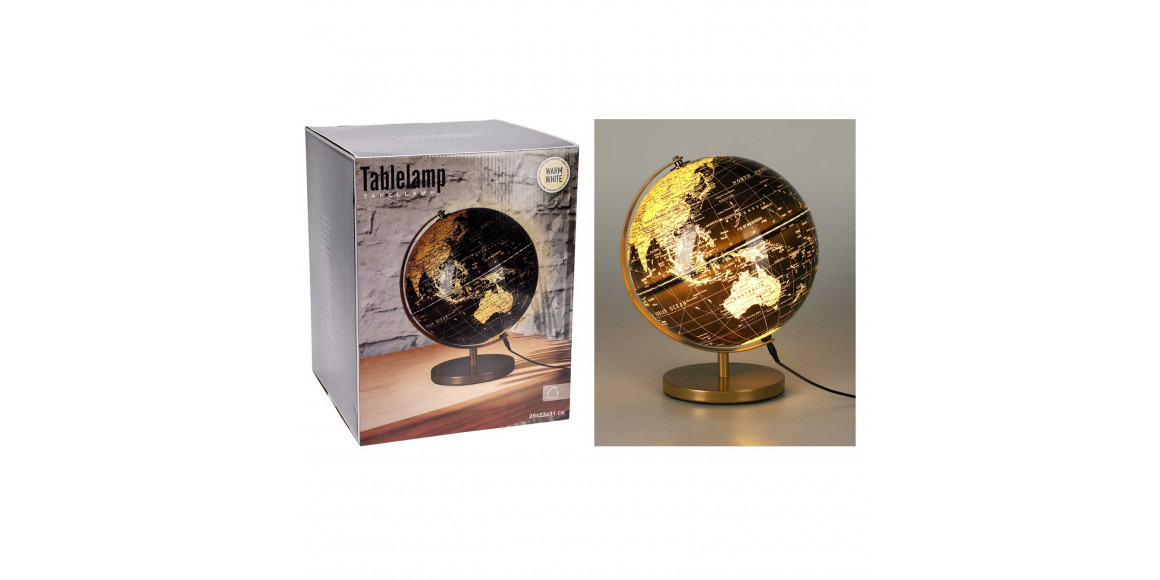 Декоративные акссесуары KOOPMAN GLOBE WITH LIGHT 31CM BLACK (193535) (XX8120160)