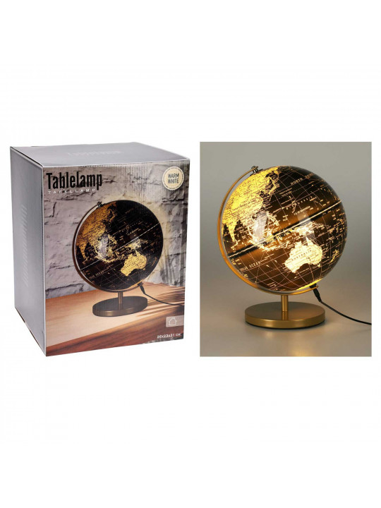 Декоративные акссесуары KOOPMAN GLOBE WITH LIGHT 31CM BLACK (193535) (XX8120160)