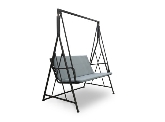 Garden rocking chair HOBEL JASPER METAL BLACK (4) 