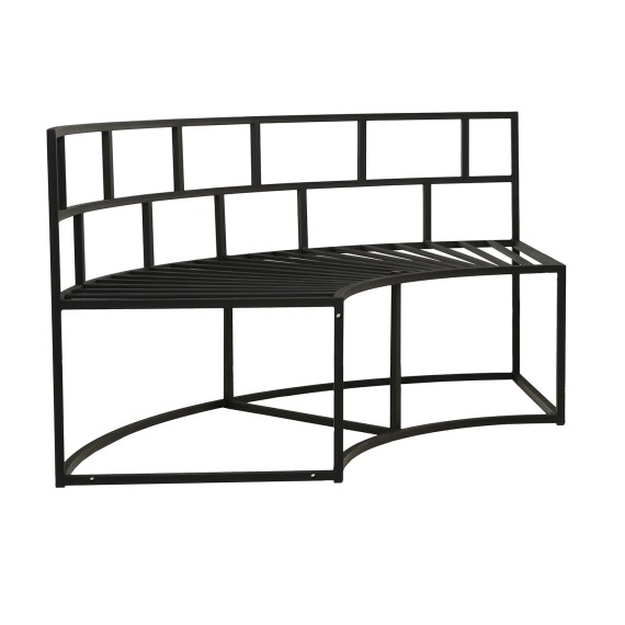 Այգու հավաքածու HOBEL LAGOON SOFA ROUND METAL BLACK/GREY (1) 