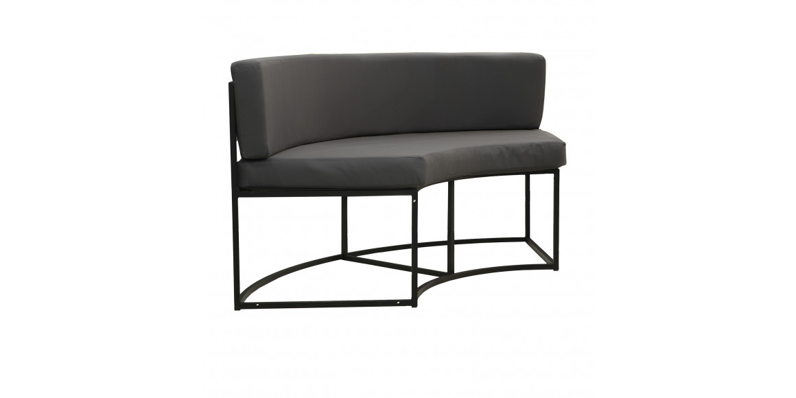 Садовый гарнитур HOBEL LAGOON SOFA ROUND METAL BLACK/GREY (1) 