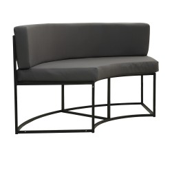 Garden set HOBEL LAGOON SOFA ROUND METAL BLACK/GREY (1) 