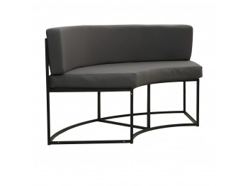 Garden set HOBEL LAGOON SOFA ROUND METAL BLACK/GREY (1) 