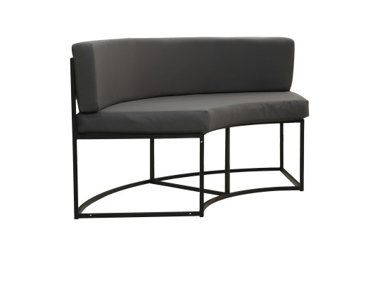 Garden set HOBEL LAGOON SOFA ROUND METAL BLACK/GREY (1) 