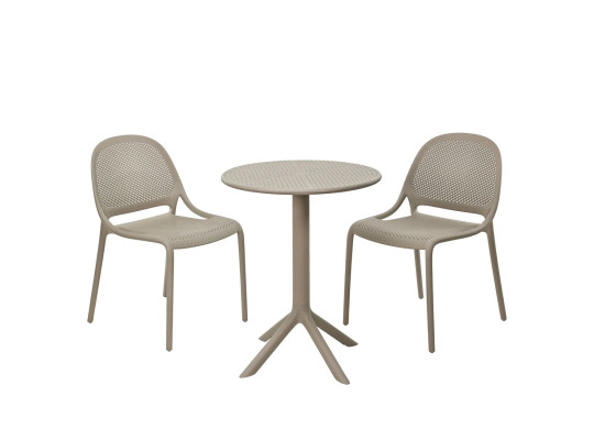 Այգու հավաքածու KOOPMAN BISTRO SET PP 3PCS LIGHT GREY (LF5000020)