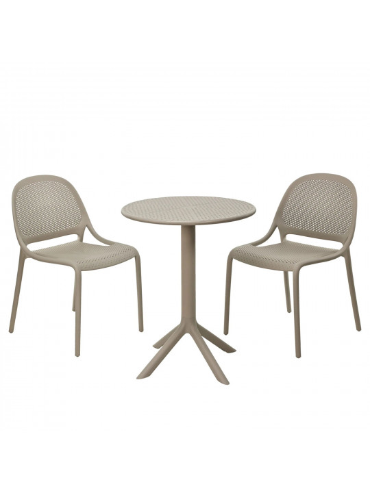 Այգու հավաքածու KOOPMAN BISTRO SET PP 3PCS LIGHT GREY (LF5000020)
