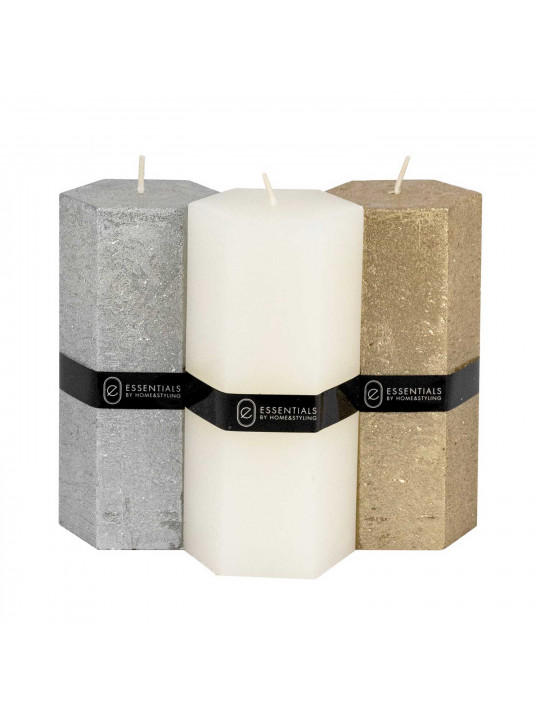 Candle KOOPMAN PILLAR HEXAGON 7X14CM 3 (068444) (420213460)
